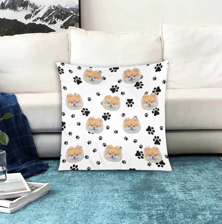 Custom Pet Face Photo Pillow Cases Home Decor Housewarming Gift